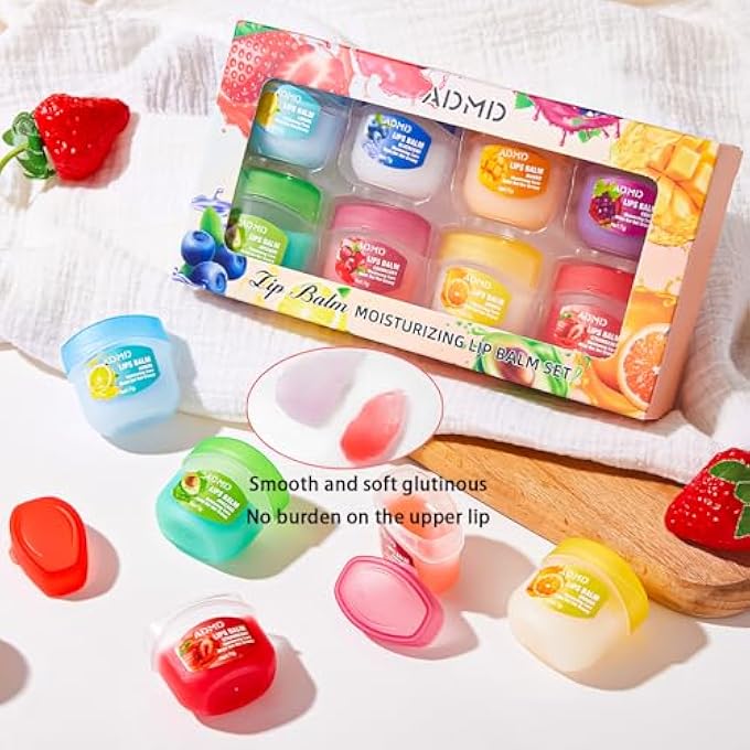 rayihni LIP BALM LIP MOISTURIZING SET 8 KINDS OF FRUIT FLAVOR LIP MASK,4-IN-1 LIP CARE IS SUITABLE FOR DRY PEELING, DARK SUNKEN, REDUCING LIP LINES, MOISTURIZING LIPSTICK, AND REPAIRING LIPSTICK - Image 4